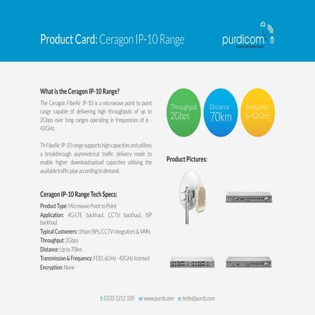 Ceragon IP-10 Product Card