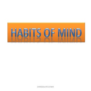 Habits of Mind (tabiat minda)