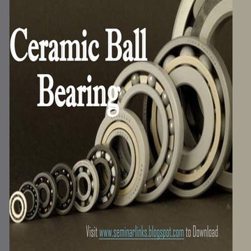 Ceramic Bearing ppt