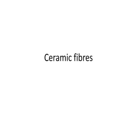 Ceramic fibres