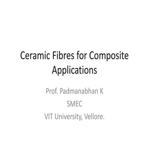 Ceramic fibres for composite applications