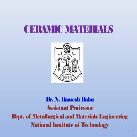 Ceramic materials drdl lecture