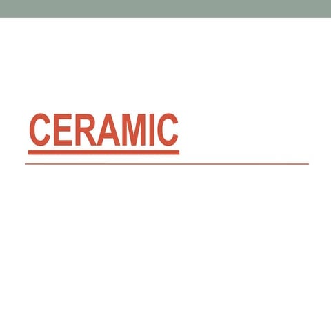 Ceramic Presentation of Building Materials