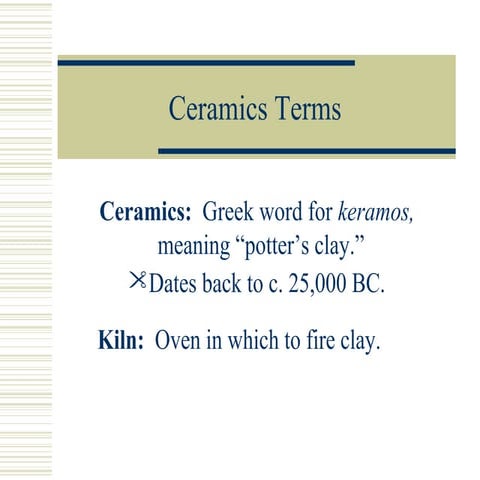 Ceramics terms