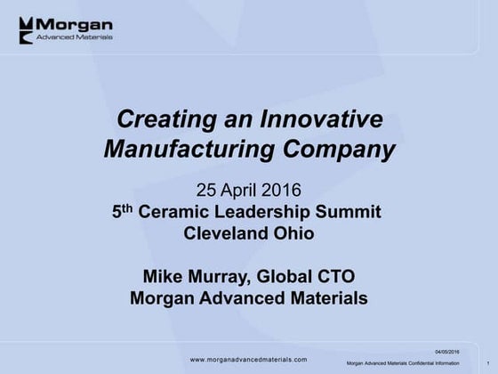 Morgan Advanced Materials Annual Report 2012 Pdf Morgan advanced materials, Battery Safety Symposium | PPT