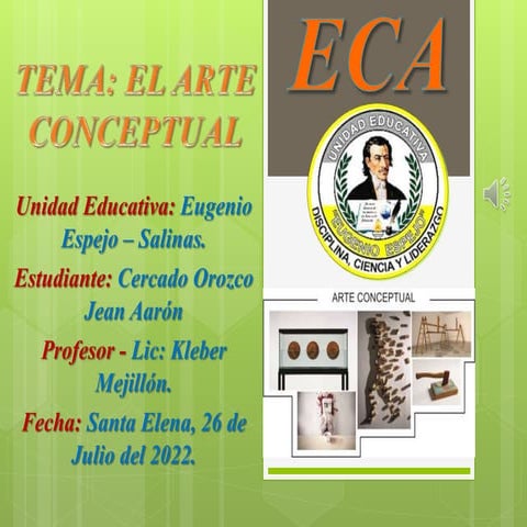 CERCADO OROZCO JEAN AARÓN 10mo A VESPERTINA - TAREA DE ECA EL ARTE CONCEPTUAL...