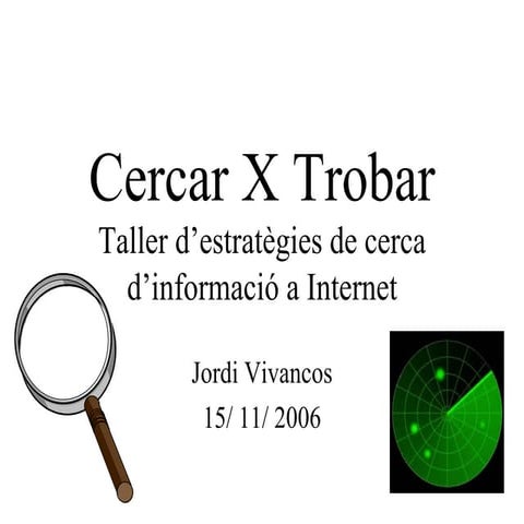 Cercar X Trobar 1