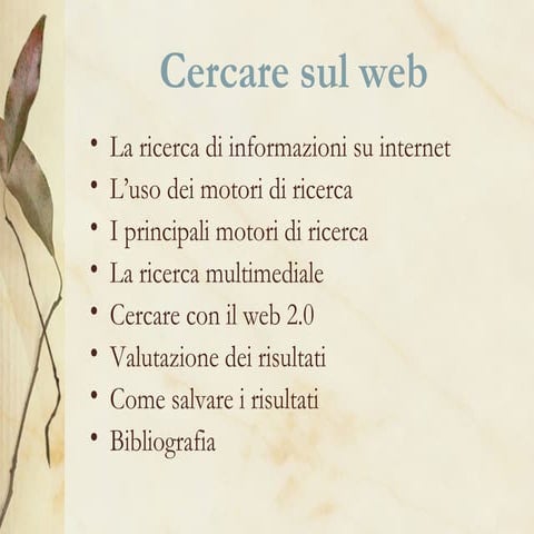 Cercare sul web