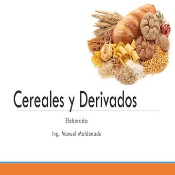 CEREALES Y DERIVADOS TRANSFORMACION EN LA AGROINDUSTRIA