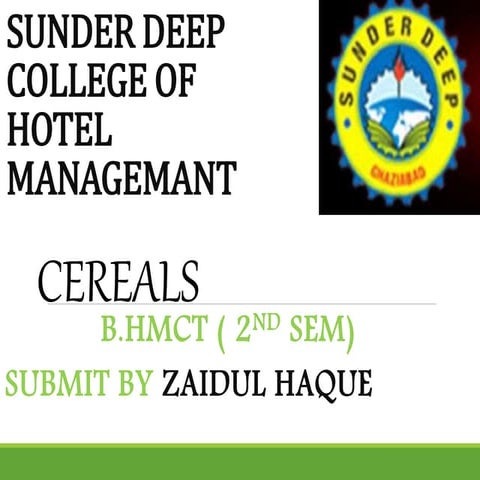 Cereals (food production)