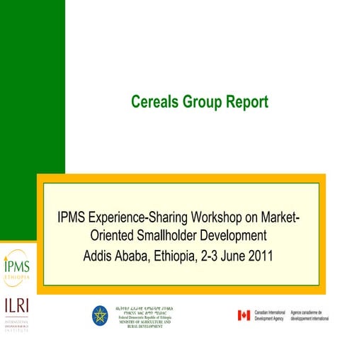 IPMS experience sharing workshop: Cereals group report