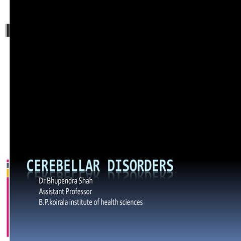 Cerebellar disorder