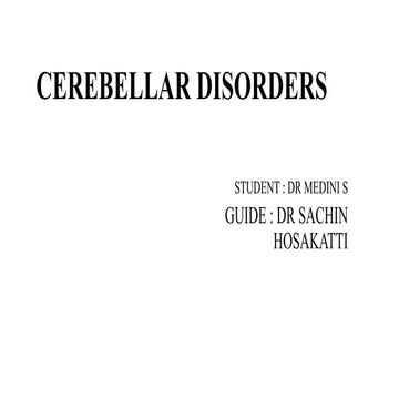 Cerebellar disorders