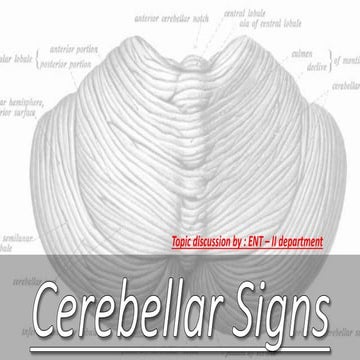 Cerebellar signs