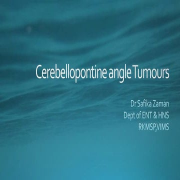 Cerebellopontine angle tumours