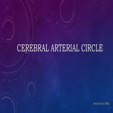 Cerebral arterial circle