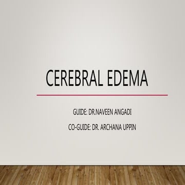 Cerebral Edema
