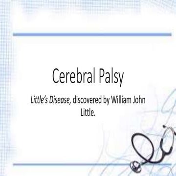 Cerebral palsy