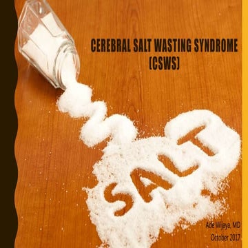 Cerebral Salt Wasting Syndrome 