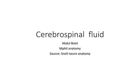 Cerebrospinal Fluid formation and circulation.pptx