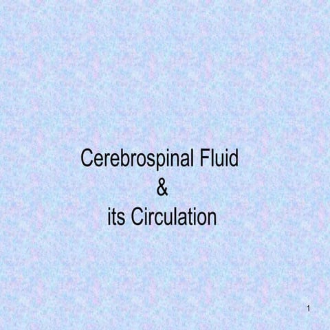 Ventricles and Cerebro Spinal Fluid notes | PDF
