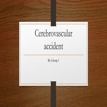 Cerebrovascular accident