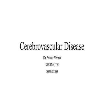 Cerebrovascular disease
