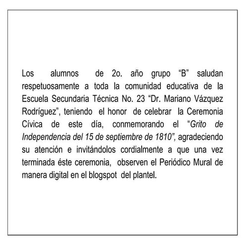 Ceremonia civica 2012 15 de septiembre