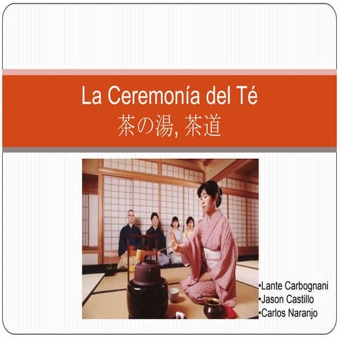 Ceremonia del te (chanoyu)