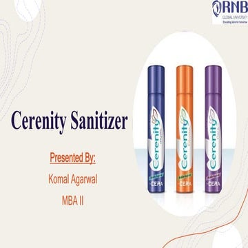 Cerenity sanitizer
