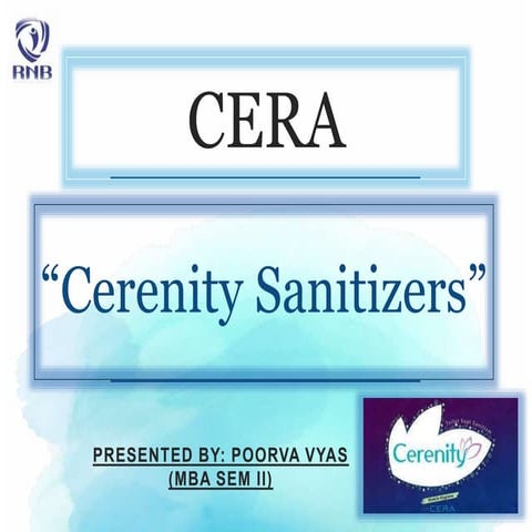 Cerenity sanitizers