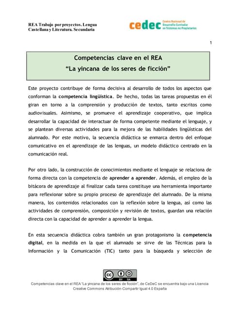 Competencias clave en el REA "La yi...