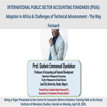 CERI 1 IPSAS Adoption in Africa and Challenges of Technical Advancement ...