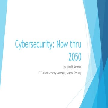 CERIAS Symposium: John Johnson, Future of Cybersecurity 2050