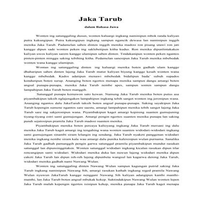 Cerita rakyat bahasa jawa, Keong Mas, Jaka Tarub, Rawa Pening