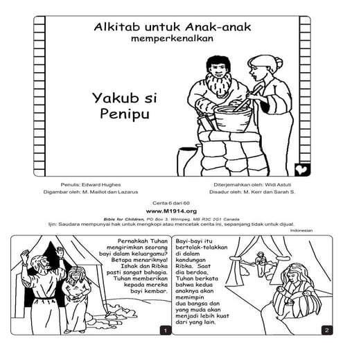 Cerita Rohani Hitam Putih - Yakub si Penipu