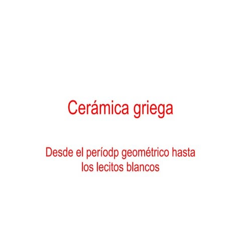 CeráMica Griega