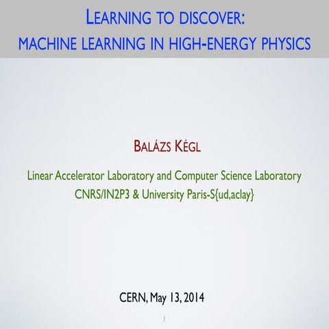 Learning do discover: machine learning in high-energy physics