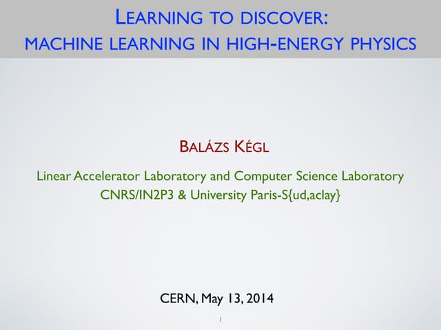 Learning do discover: machine learning in high-energy physics