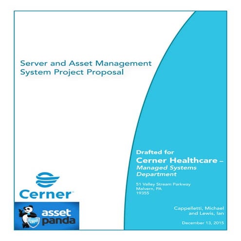 Server and Asset Management System Project Proposal 