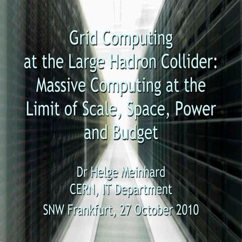 Cern intro 2010-10-27-snw | PPT