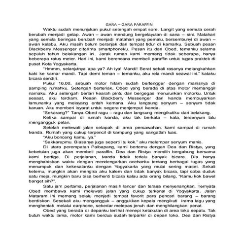 CERITA PENDEK PENGALAMAN PRIBADI BAHASA INDONESIA