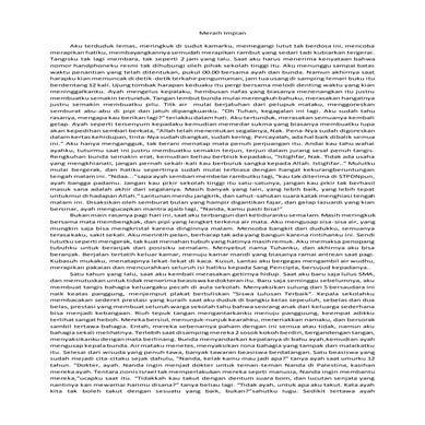 Cerpen "Meraih Mimpi"