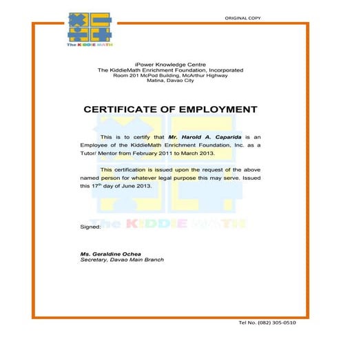 Certficate of employment_km