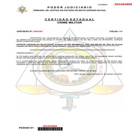 Certidao criminal militar _estadual