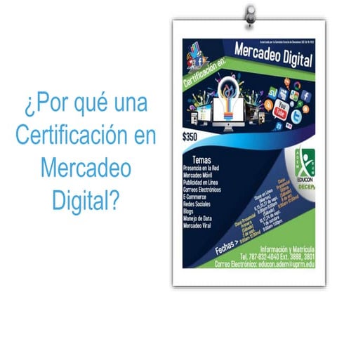 Certificacion de mercadeo