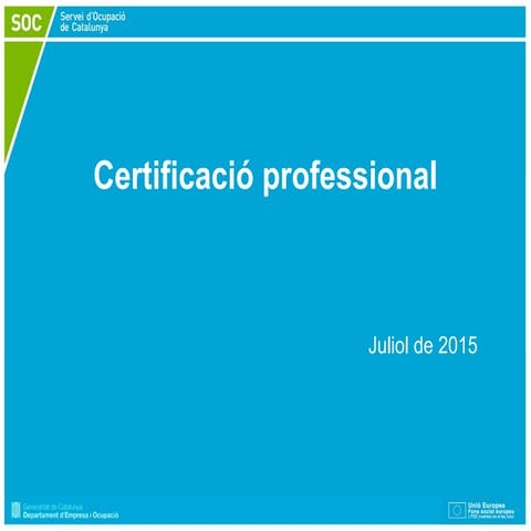 Certificacio professional