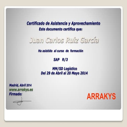 Certificado de juan carlos ruiz garcía.