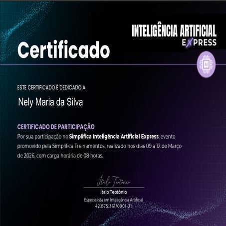 Certificado Inteligência Artificial Express Nely Maria da Silva.pdf