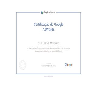 Google AdWords: Certificação do Goo...